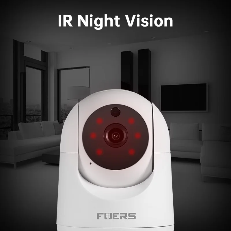 Fuers 5MP IP Camera Tuya Smart Home Indoor WiFi Wireless Surveillance Camera Automatic Tracking CCTV Security Baby Pet Monitor zybercart.com