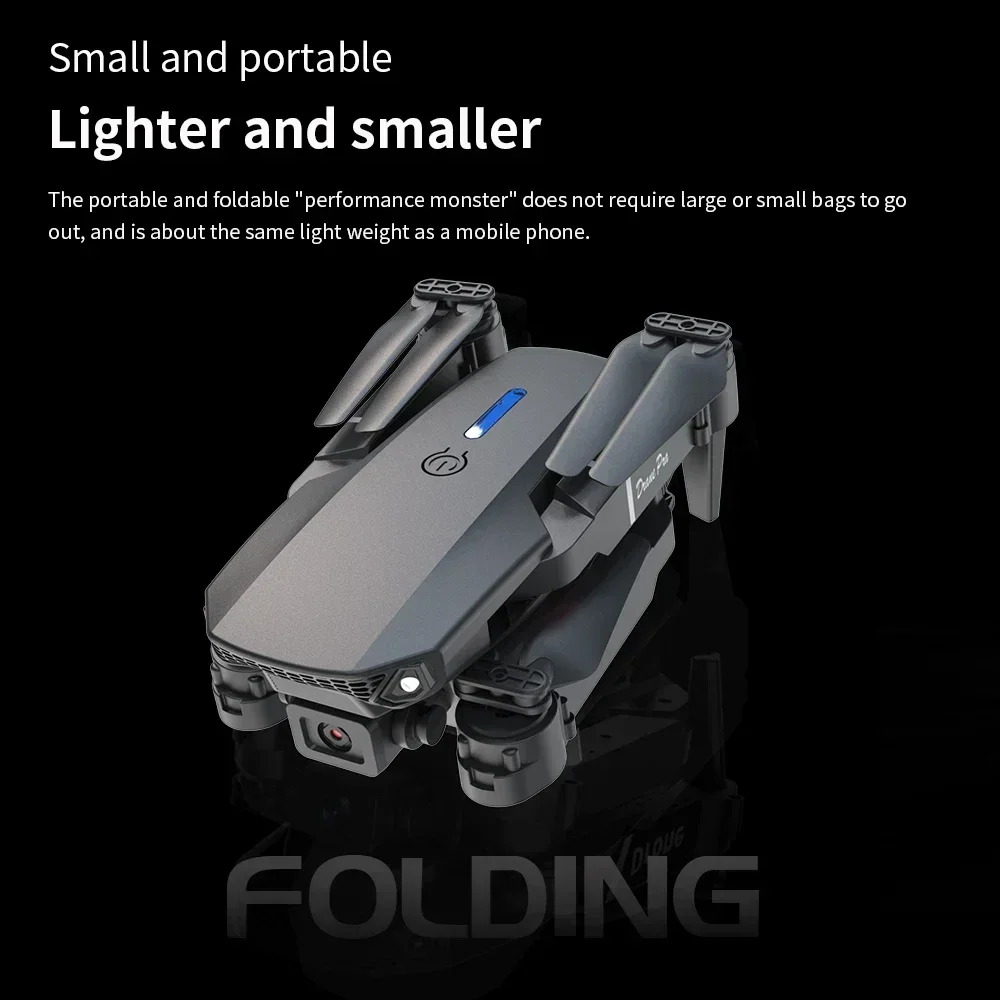 E88 Mini RC Drone with 4K HD Camera, WiFi FPV, Foldable Quadcopter, Ideal for Children as a Toy or Gift zybercart.com
