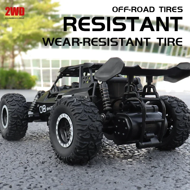 RC Car 2.4Gh Model With LED Lights 2WD High Speed Off-road Remote Control Climbing Vehicle Outdoor Cars Drift Kid Toys Boys Gift zybercart.com