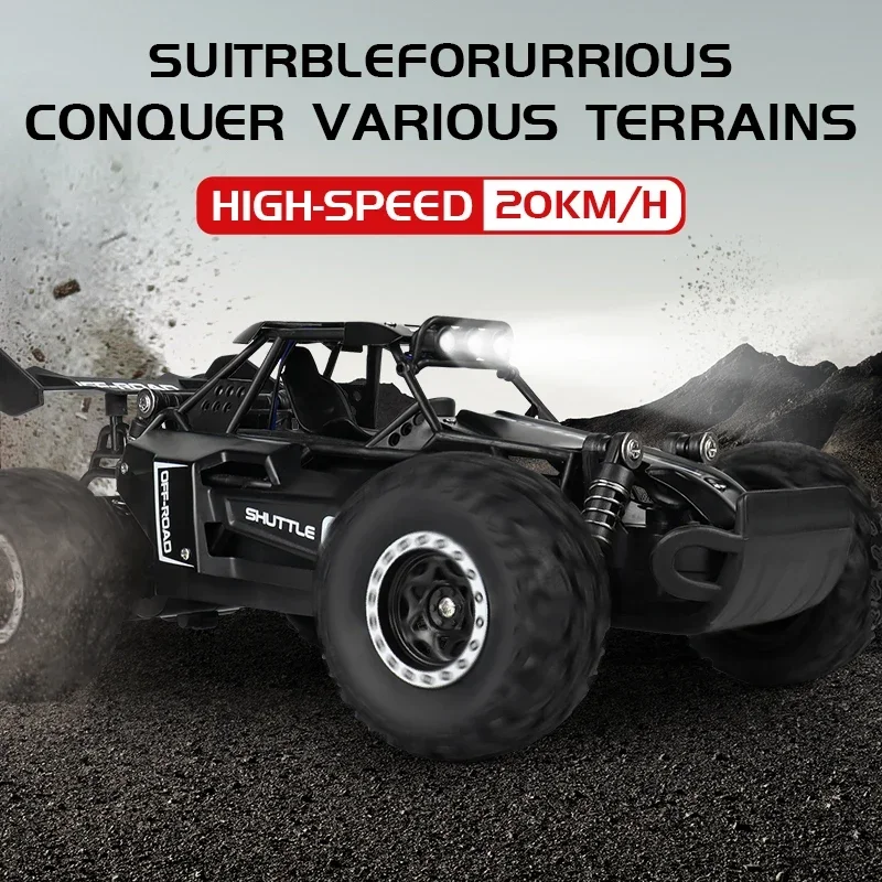 RC Car 2.4Gh Model With LED Lights 2WD High Speed Off-road Remote Control Climbing Vehicle Outdoor Cars Drift Kid Toys Boys Gift zybercart.com