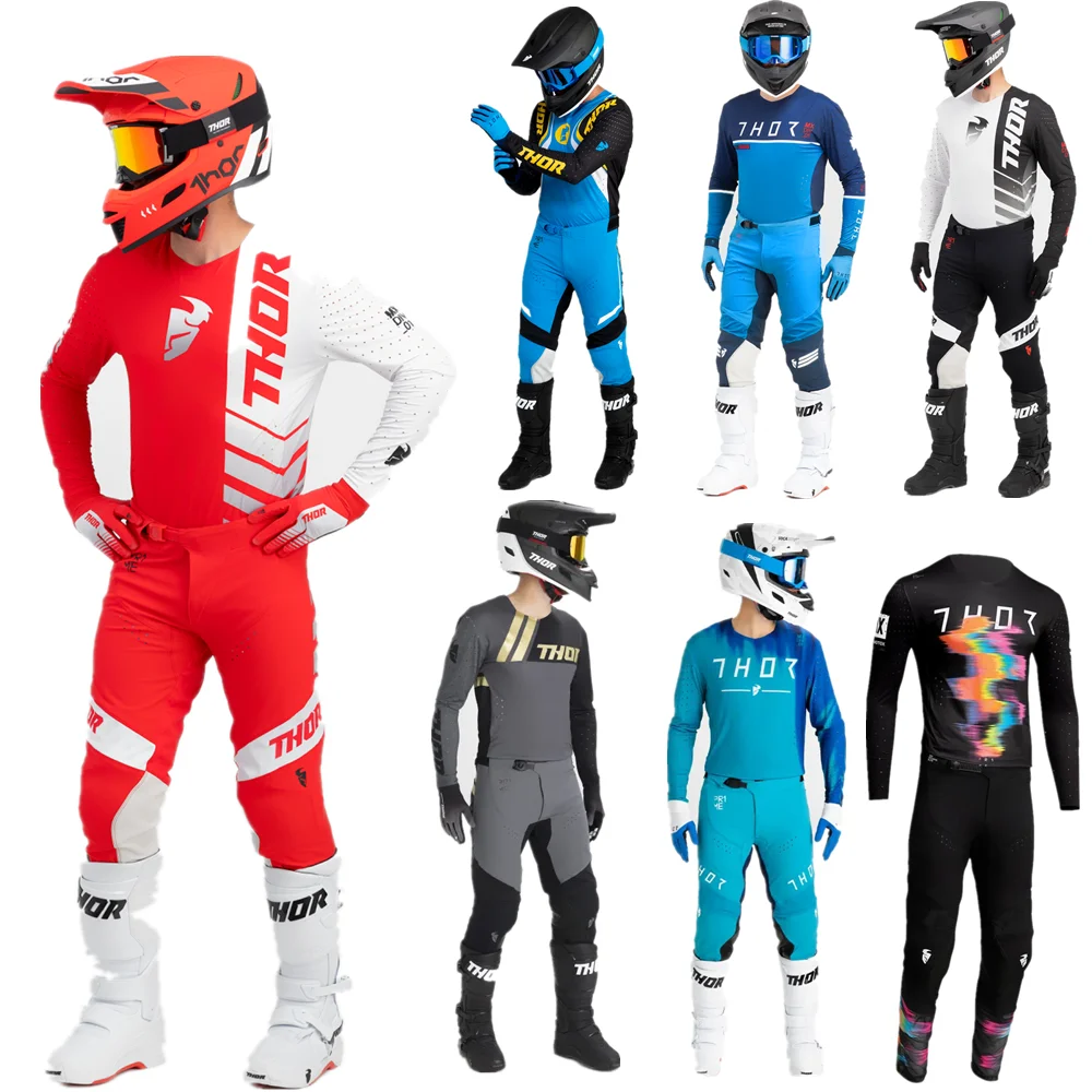 Black Gold thor mx 2025 fh Motocross Gear Set Prime Pro MX Jersey Set Dirt Bike Clothing Motorcycle Racing Suit zybercart.com