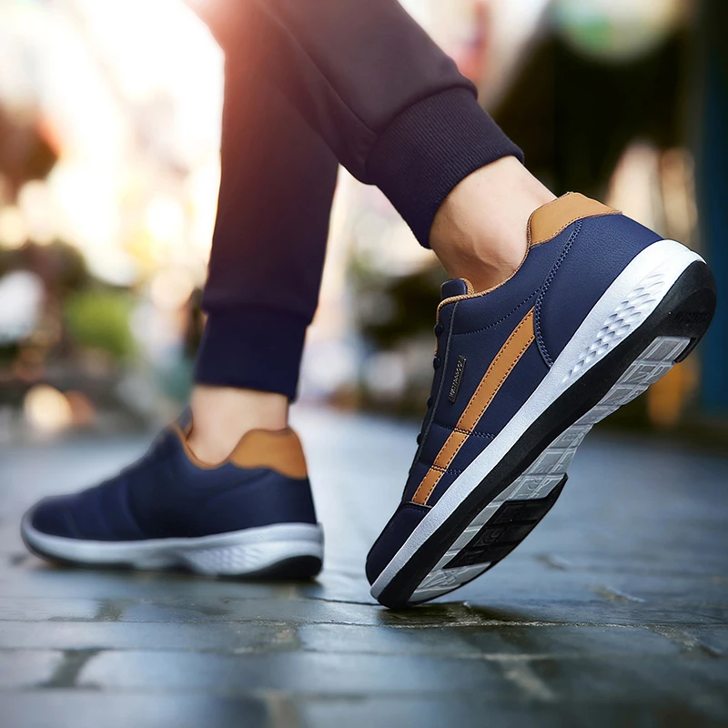 Pu Leather Men Shoes Sneakers Trend Casual Breathable Leisure Male Sneakers Non-Slip Footwear Vulcanized Shoes Tenis Masculino zybercart.com Bags