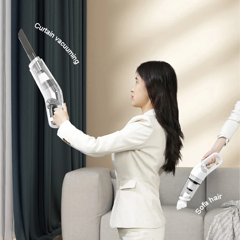 Handheld Home Vacuum Cleaner Rechargeable Portable Vacuum Cleaner Car Home Dual Purpose Wireless Dust Catcher Pet Hair 10000PA zybercart.com
