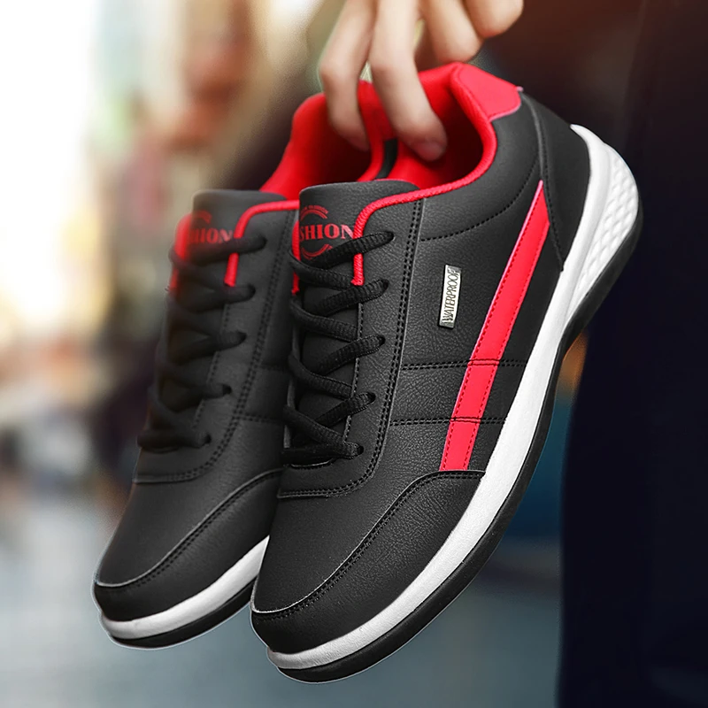 Pu Leather Men Shoes Sneakers Trend Casual Breathable Leisure Male Sneakers Non-Slip Footwear Vulcanized Shoes Tenis Masculino zybercart.com Bags