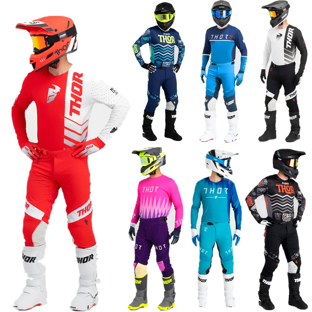 Black Gold thor mx 2025 fh Motocross Gear Set Prime Pro MX Jersey Set Dirt Bike Clothing Motorcycle Racing Suit zybercart.com