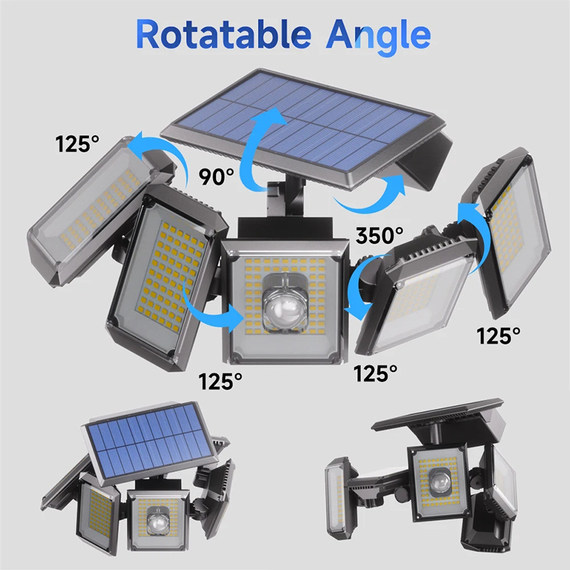Split Waterproof Solar Outdoor Street Light 5 Side Adjustable 7000K 300 L zybercart.com Extras