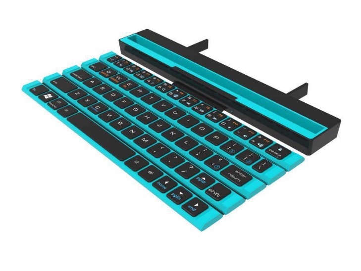 Outdoor Office Portable Folding Wireless Reel Keyboard zybercart.com Technology