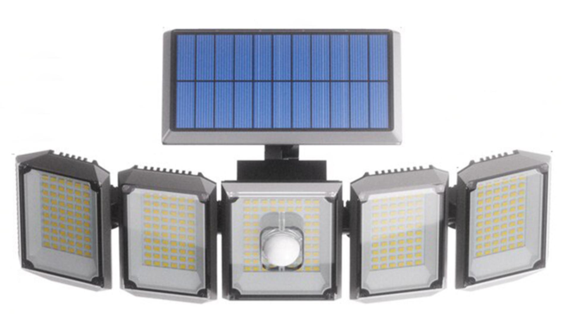 Split Waterproof Solar Outdoor Street Light 5 Side Adjustable 7000K 300 L zybercart.com Extras