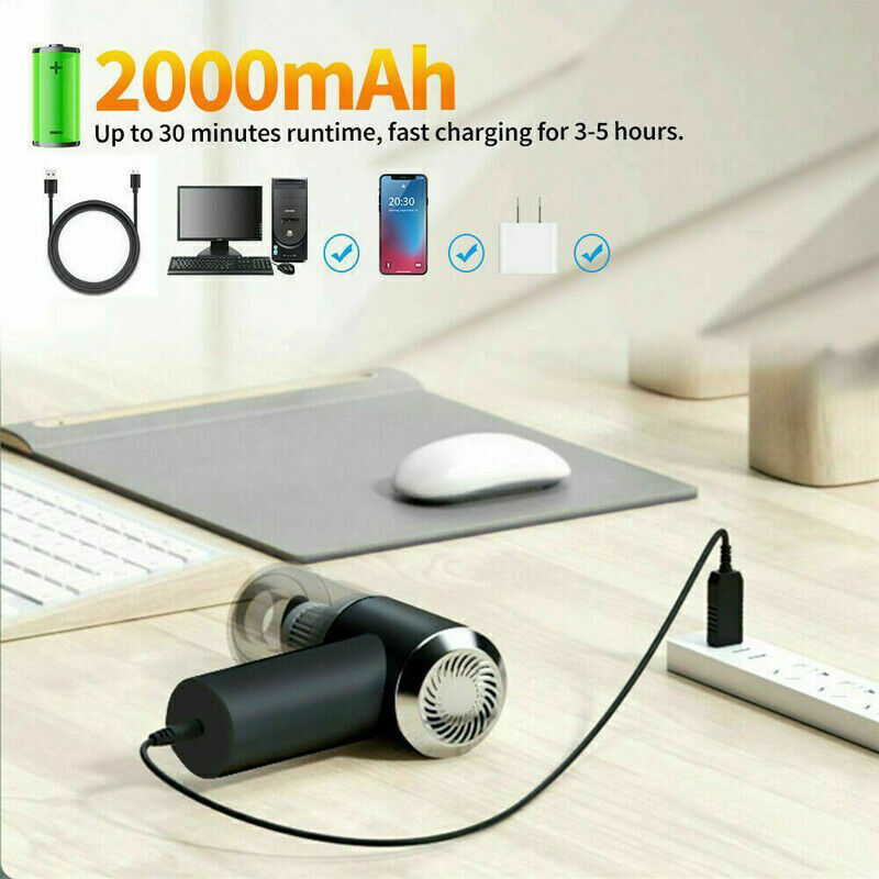 Portable Car Vacuum Cleaner, Handheld Vacuum High Power Cordless, Hand Vacuum Rechargeable Easy To Clean Car Interior, Desktop, Sofa, Keyboard, Drawer And Crevices, Small Spaces zybercart.com Extras