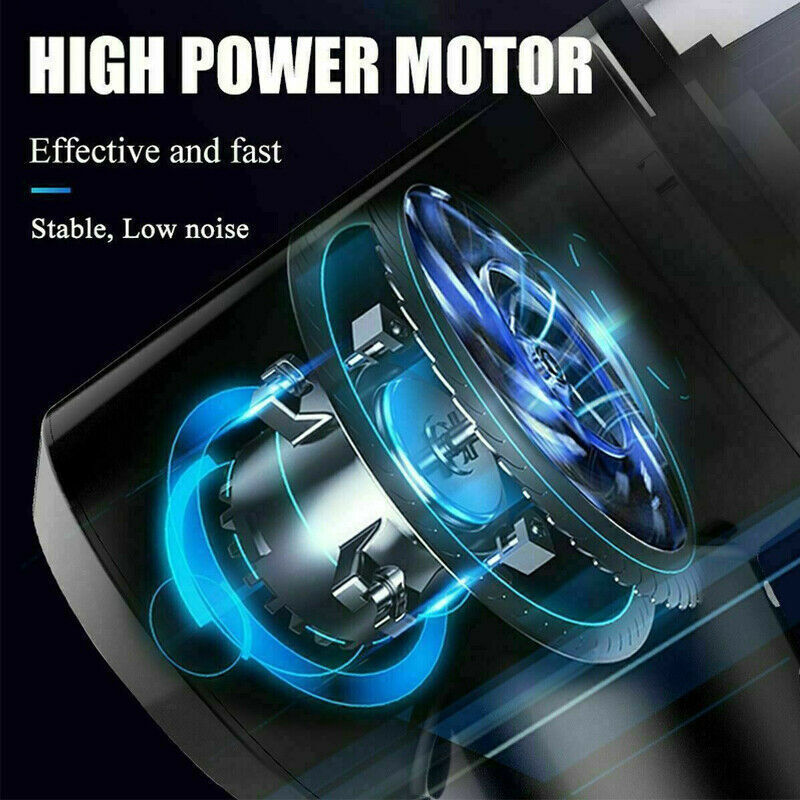 Portable Car Vacuum Cleaner, Handheld Vacuum High Power Cordless, Hand Vacuum Rechargeable Easy To Clean Car Interior, Desktop, Sofa, Keyboard, Drawer And Crevices, Small Spaces zybercart.com Extras