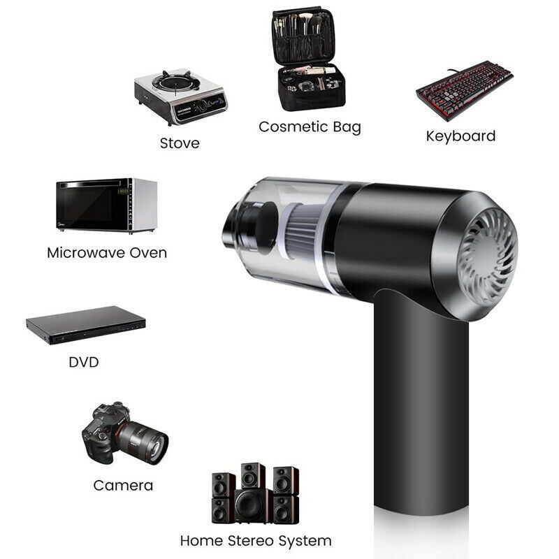 Portable Car Vacuum Cleaner, Handheld Vacuum High Power Cordless, Hand Vacuum Rechargeable Easy To Clean Car Interior, Desktop, Sofa, Keyboard, Drawer And Crevices, Small Spaces zybercart.com Extras