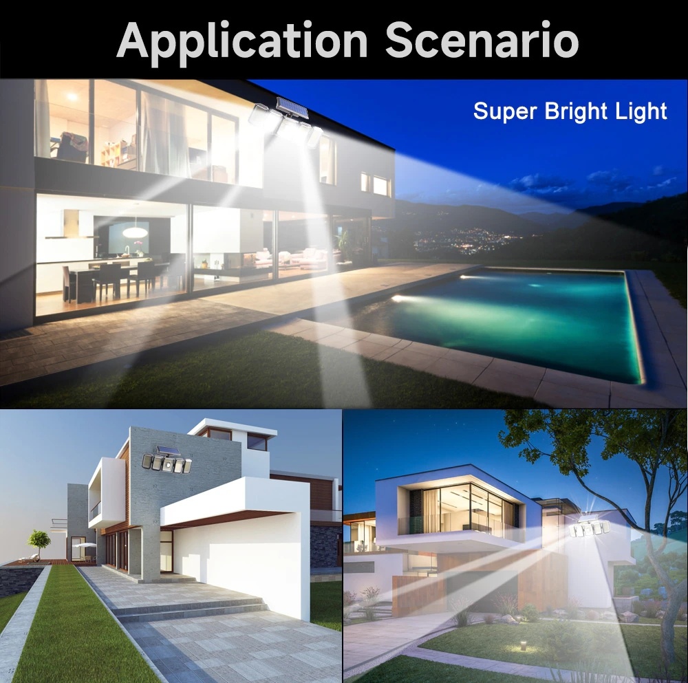 Split Waterproof Solar Outdoor Street Light 5 Side Adjustable 7000K 300 L zybercart.com Extras