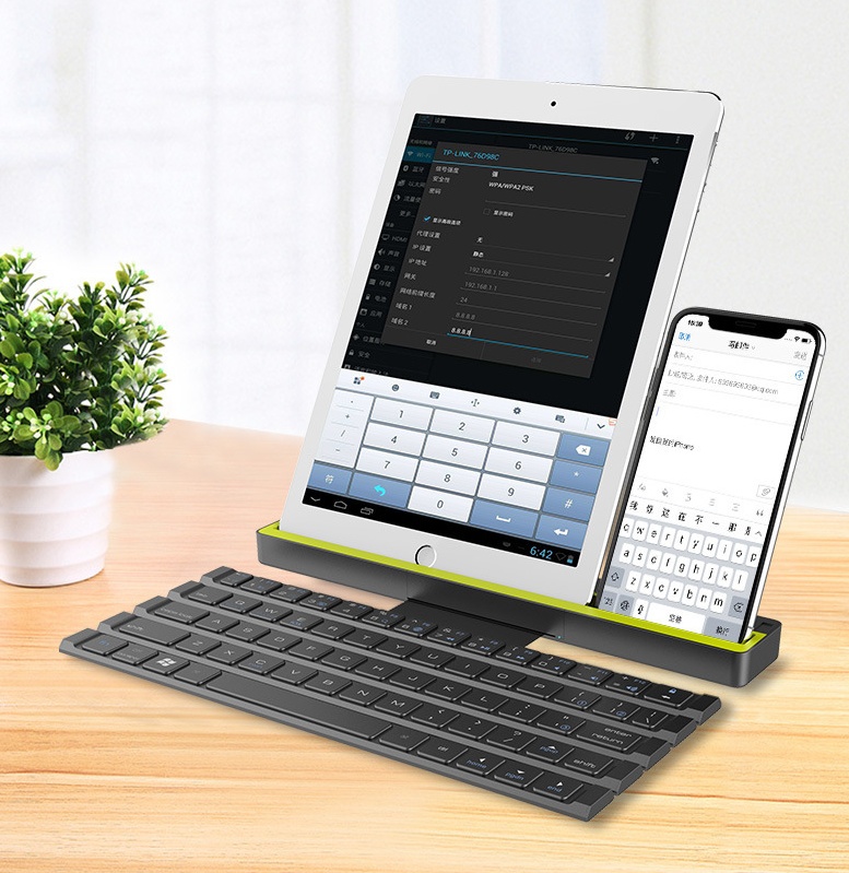 Outdoor Office Portable Folding Wireless Reel Keyboard zybercart.com Technology