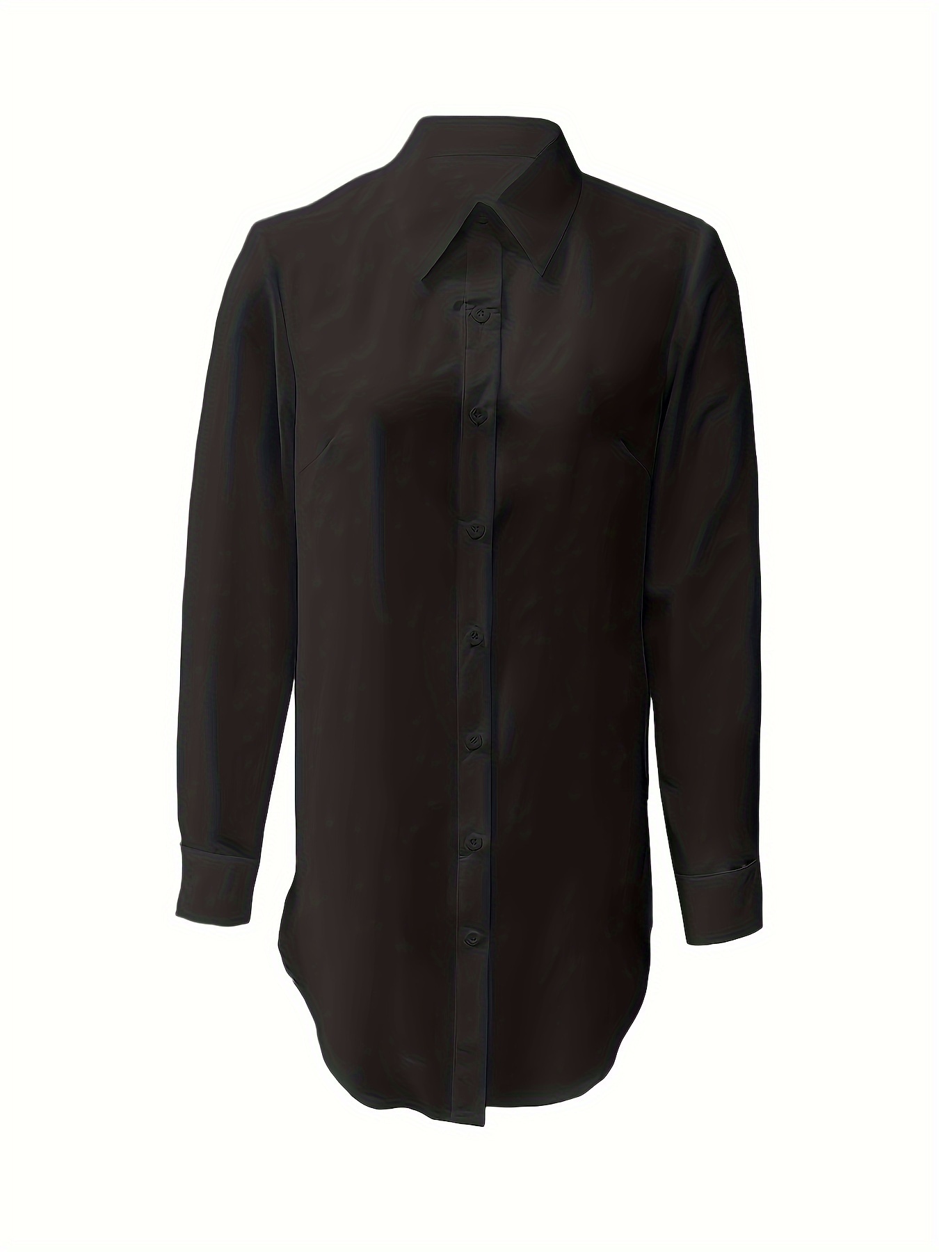 Long And Simple Casual Shirts Can Be Worn In Four Seasons. zybercart.com Fashion