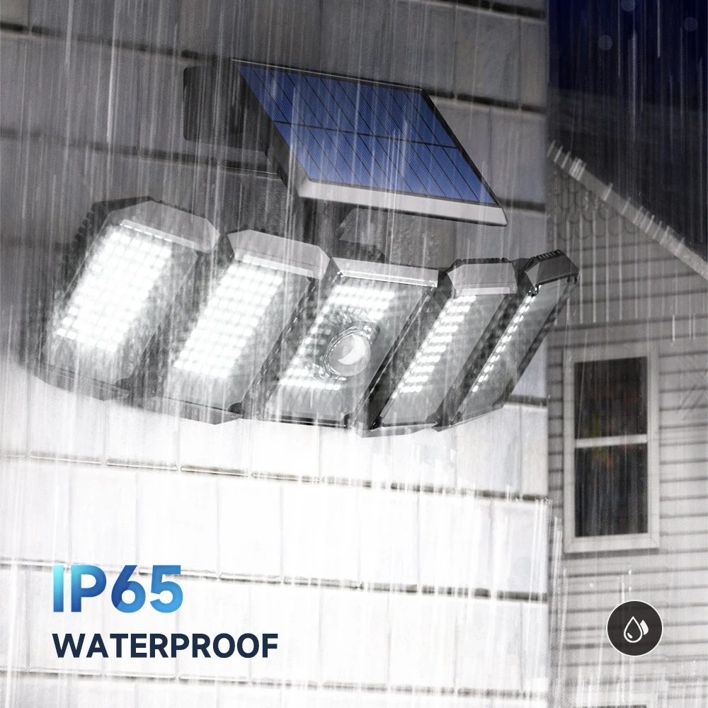 Split Waterproof Solar Outdoor Street Light 5 Side Adjustable 7000K 300 L zybercart.com Extras