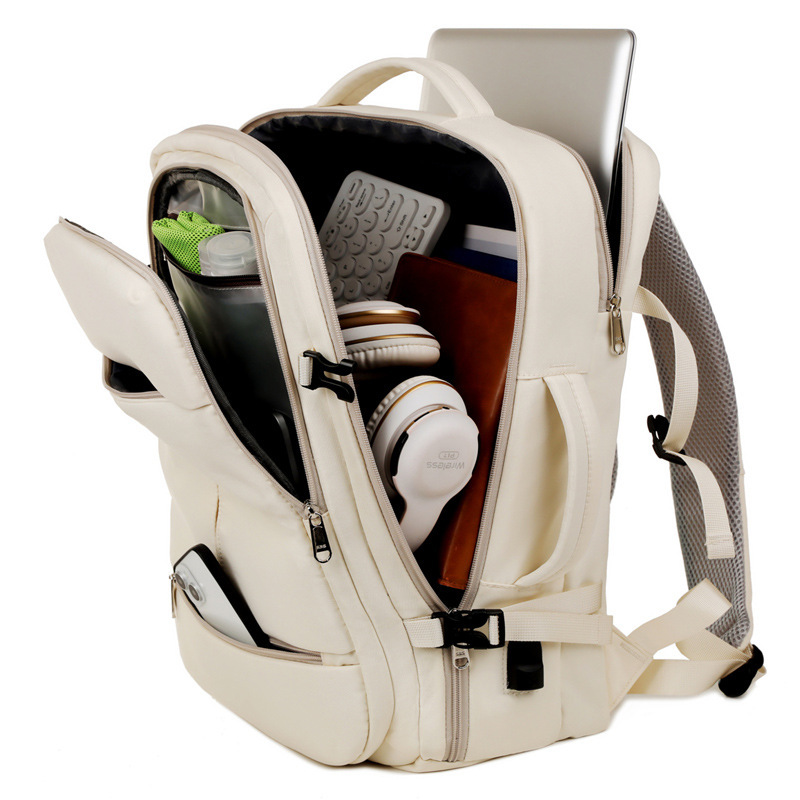 Large Capacity Backpack For Women Men Multiple Pockets And Zippers Versatile Computer Bags Business Travel Backpack zybercart.com Bags & Shoes