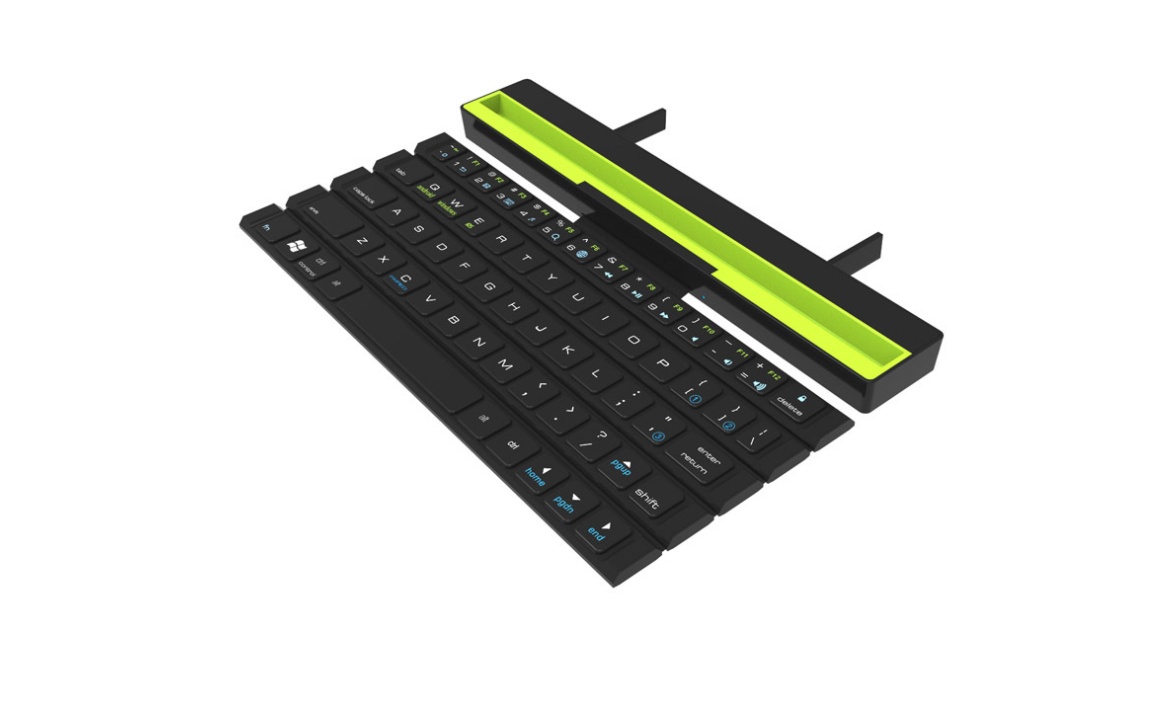 Outdoor Office Portable Folding Wireless Reel Keyboard zybercart.com Technology