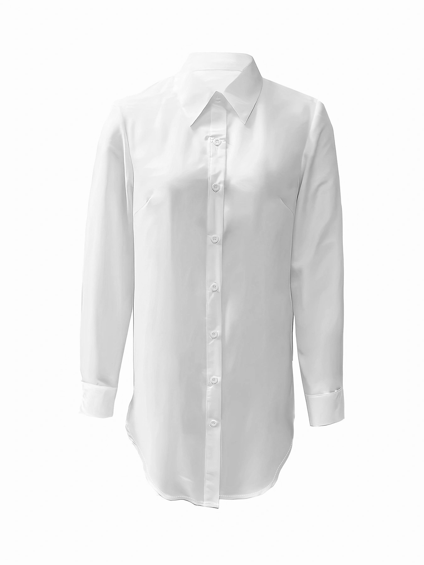 Long And Simple Casual Shirts Can Be Worn In Four Seasons. zybercart.com Fashion