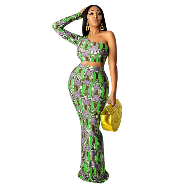 Sexy And Distinctive Printed Long Skirt Set For Women zybercart.com Women's Fashion