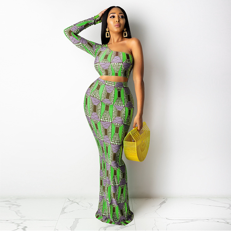 Sexy And Distinctive Printed Long Skirt Set For Women zybercart.com Women's Fashion