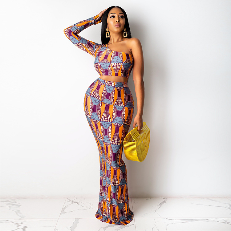 Sexy And Distinctive Printed Long Skirt Set For Women zybercart.com Women's Fashion
