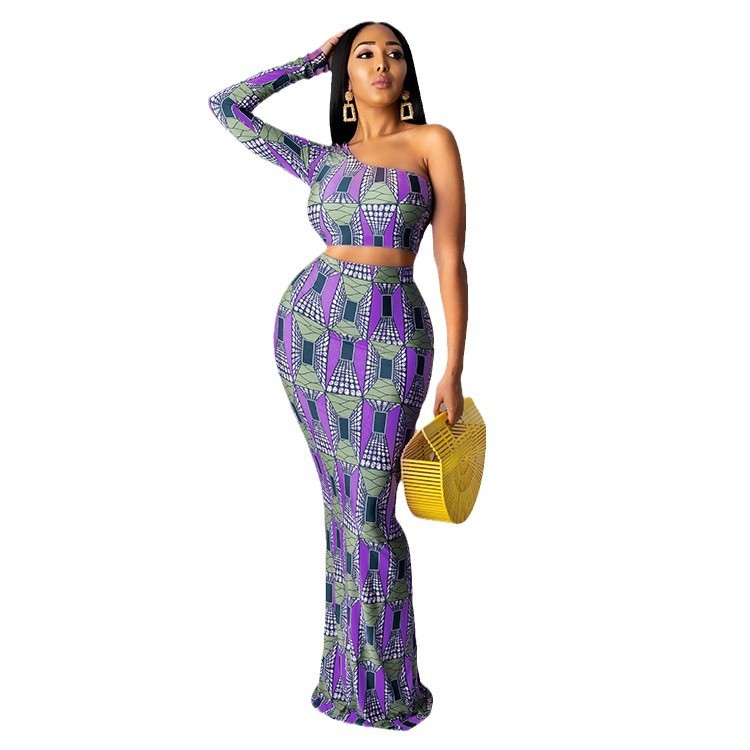 Sexy And Distinctive Printed Long Skirt Set For Women zybercart.com Women's Fashion